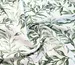 Льон бохо рисунок лиственный дуэт, зеленый на молочном  - фото 1 - интернет-магазин tkani-atlas.com.ua