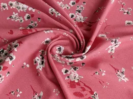 Лен с вискозой весенний сад, чайная роза - интернет-магазин tkani-atlas.com.ua