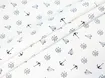 Котон морський, темно-сині на білому - інтернет-магазин tkani-atlas.com.ua