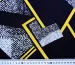 Софт геометричний, гірчичний на темно-синьому - фото 3 - інтернет-магазин tkani-atlas.com.ua