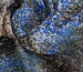 Шифон брызги акварели, синий с коричневым - фото 3 - интернет-магазин tkani-atlas.com.ua