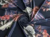 Трикотаж масло красные цветы, темно-синий - интернет-магазин tkani-atlas.com.ua