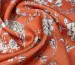 Шифон атласный цветочная сказка, охра - фото 2 - интернет-магазин tkani-atlas.com.ua