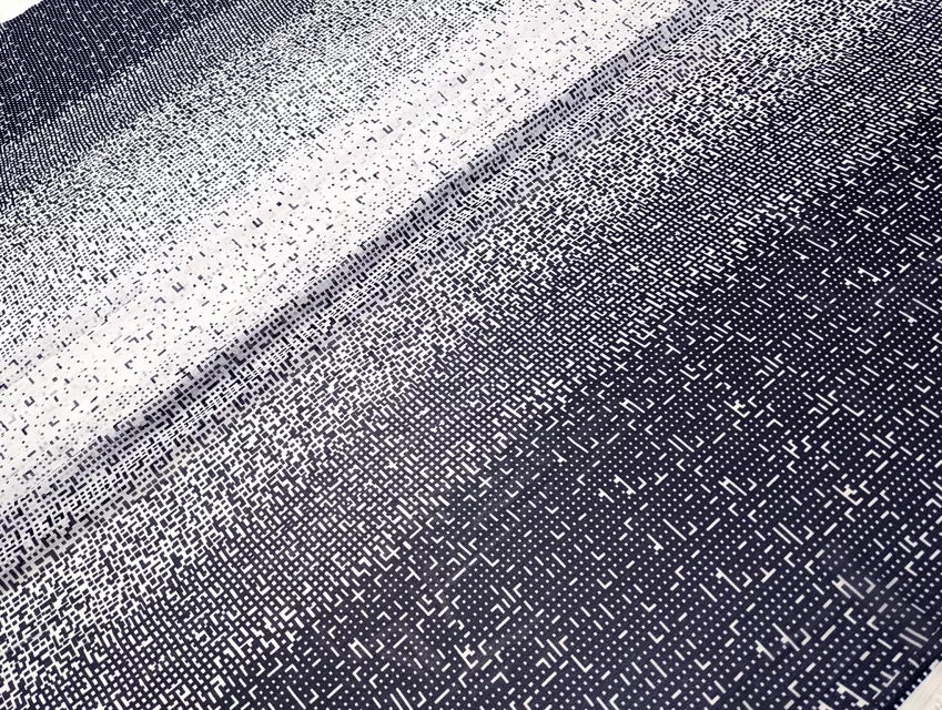 Шифон купон двосторонній піксель, темно-синій - фото 1 - інтернет-магазин tkani-atlas.com.ua