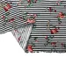 Котон квіти на смужці, молочний з чорним - фото 5 - інтернет-магазин tkani-atlas.com.ua
