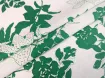 Коттон цветочная абстракция, зеленый на молочном - интернет-магазин tkani-atlas.com.ua