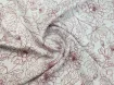 Креп шелк цветочные силуэты, бордовый на сером - интернет-магазин tkani-atlas.com.ua