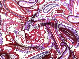 Штапель шелковистый восточный огурец, малиново-красный - интернет-магазин tkani-atlas.com.ua