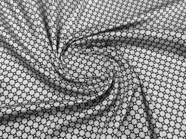 Шелк Армани геометрическая мозаика, черный с серым - интернет-магазин tkani-atlas.com.ua